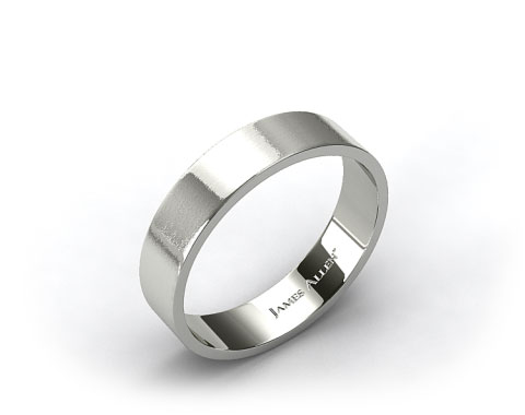 Platinum 6mm Flat Satin Finish Comfort Fit Wedding Band